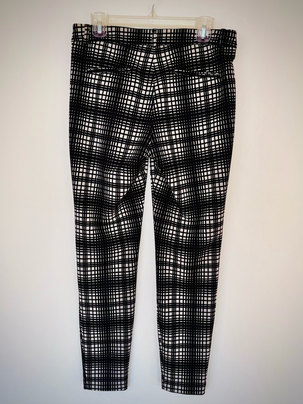Zac & Rachel Black White Grid Slim Ankle Pants Size 8 Downtown Career Core - Picture 3 of 5